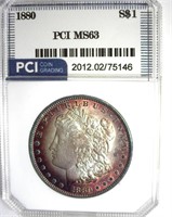 1880 Morgan PCI MS63 Purple Rim