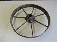 Antique Steel Wheel, 18" D
