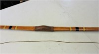 Nice Early Wood Bow, Handpainted Design, 68" L