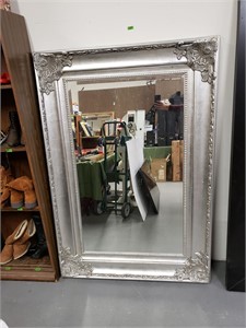 Exta Large Ornate Silver-Framed Mirror
