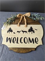 Wooden Welcome Sign