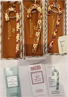 819 - 3 WALLACE CANDY CANE ORNAMENTS