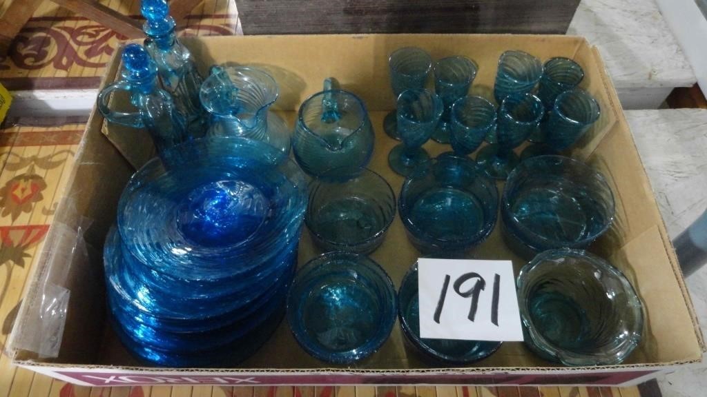 Blue Glass Dishware