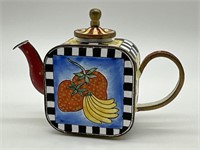 Miniature Enamel Teapot Kevin Chen #423 2000