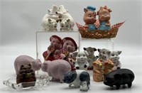 Pig Salt & Pepper Shakers Pig Figurines