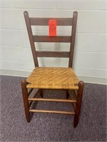 Ladder back cane bottom chair