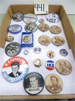 (24) Assorted Vintage Political Buttons