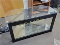 Glass & metal TV table