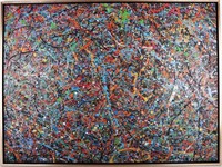 AFTER JACKSON POLLOCK ORIGINAL ABSTRACT PAINTING