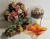 Silk Flowers & Misc House Decor