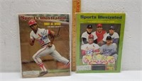2 Signed Sports Illustrated - Lou Brock, Mike