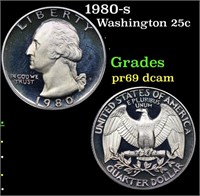 Proof 1980-s Washington Quarter 25c Grades GEM++ P