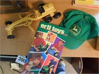 John Deere: child's ball cap - empty toy tractor