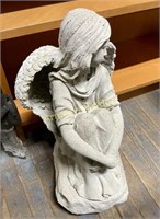 CONCRETE ANGEL YARD DECORATION