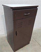 Tin 1 drawer 1 door cabinet 20"16"37"