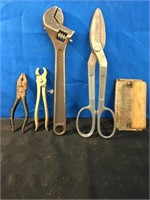 Assortment of Tools - Wrenches, Tin Snip