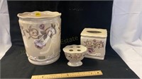 Three Piece Porcelain Bathroom Set