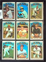 (12) 1972 Topps BB Cards All Pirates