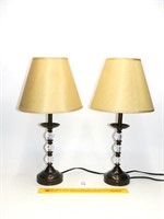 Pair of Table Lamps - Measures Approx. 18 1/2T -