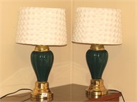 Pair of Table Lamps - metal has some rust -