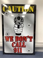 Metal Caution Sign   Approx. 12x18