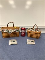 2 Longaberger Heartland Collection Baskets