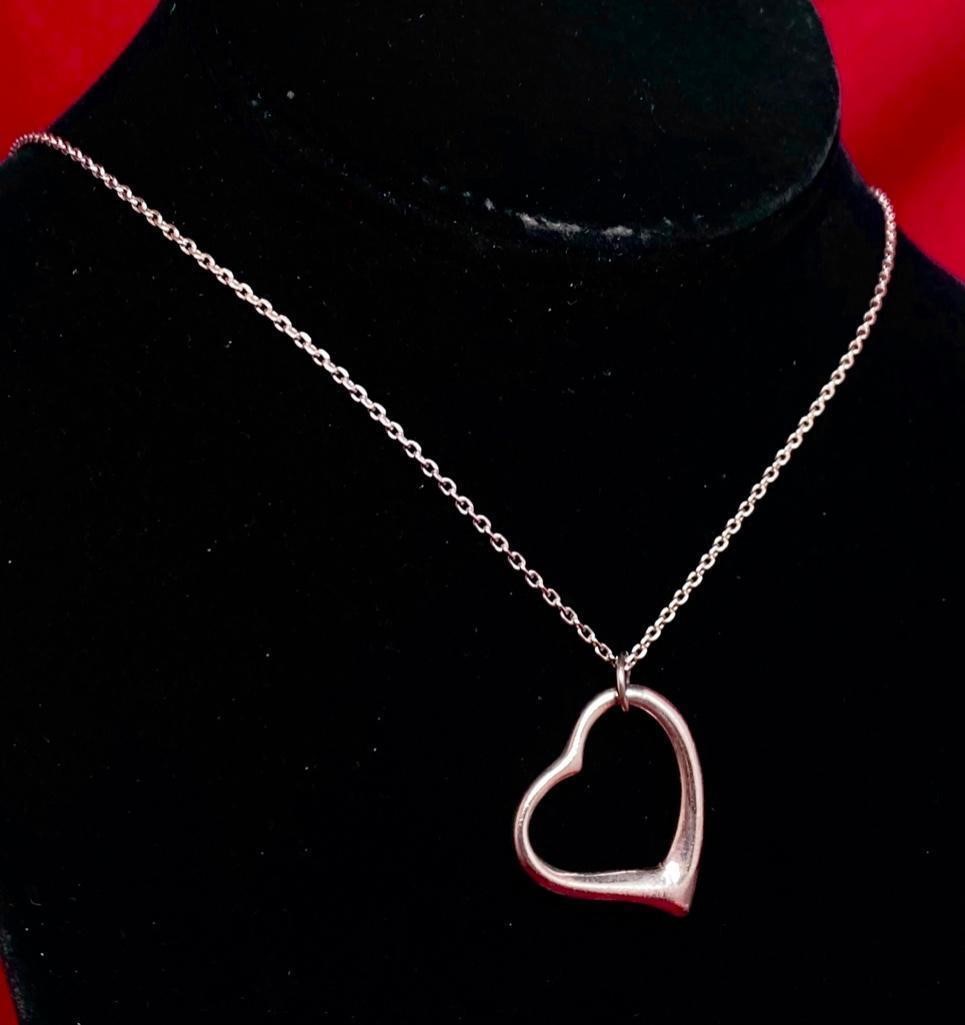 Sterling Silver Loop Heart Pendant