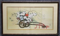So Ryu Japanese Flower Cart Print