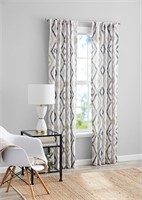 SM1214  Mainstays Southport Gray Curtains, 40" x 8