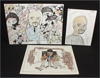 Three Montel Williams Caricatures
