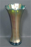 Westmoreland Teal Concave Flute 9 1/4" Vase