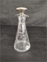Antique Hawkes Glass Oil & Vinegar w/Sterling Stop