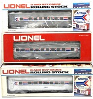 (3) Lionel O Gauge Amtrak Passenger Cars in Boxes