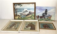 Vintage Paint By Numbers Horse Paintings