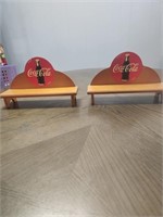 (2) Coca-Cola Bench Shelfs