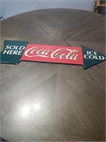 1996 Coca-Cola Arrow Metal Sign