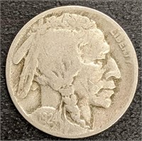 1924-D USA 5-Cent Buffalo Nickel Coin (D)