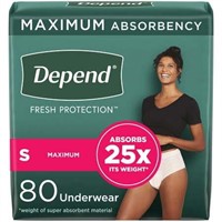 Depend Adult Underwear  Max  S  Blush  80Ct