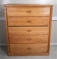 Oak Veneer Chest of Drawers