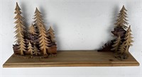 Custom Made Layered Wood Shelf