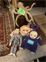 Pee wee Herman doll + three stuffy‘s desert,