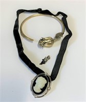 SS Pendant, Rose Bracelet, Cameo Style Pendant
