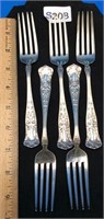 Five Antique Sterling Silver Forks