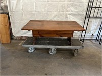 19th Century Pine Bench Table-Needs Repair