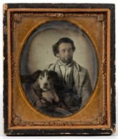 SIXTH-PLATE AMBROTYPE PORTRAIT OF A MAN AND