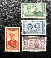 (5) 1947 British Basutoland "Protectorate" Stamps