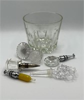 Crystal & Glass Btl Stoppers,Ice Bucket etc