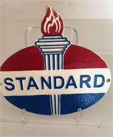 Cast Iron Standard Oil Sign 9.5” x 9”