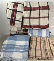 Lot of Vintage Table Cloths / Fabric Checkered