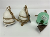 (3) Ceramic Bell Chimes